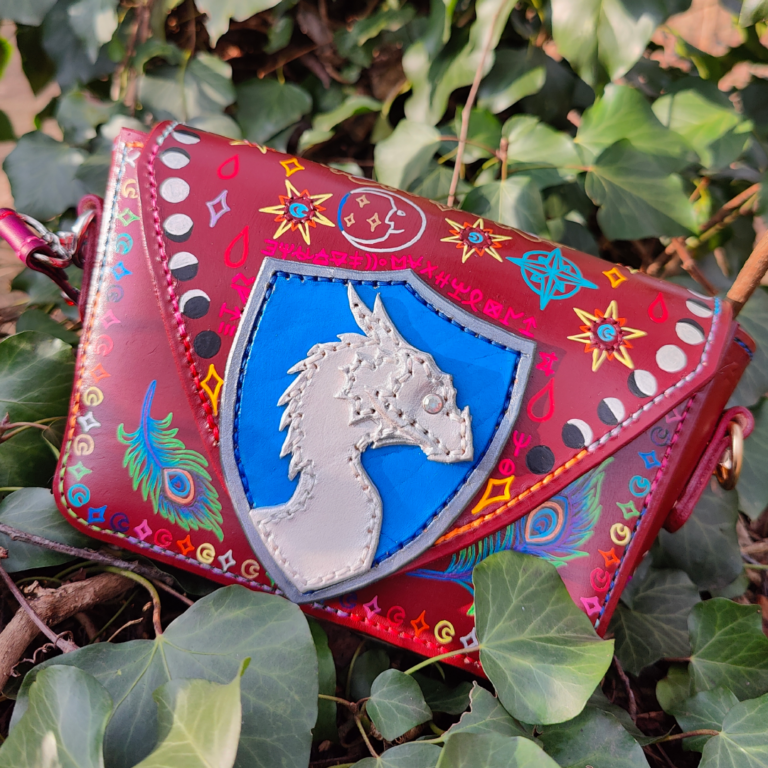 Handmade leather bag inspired by Mollymauk