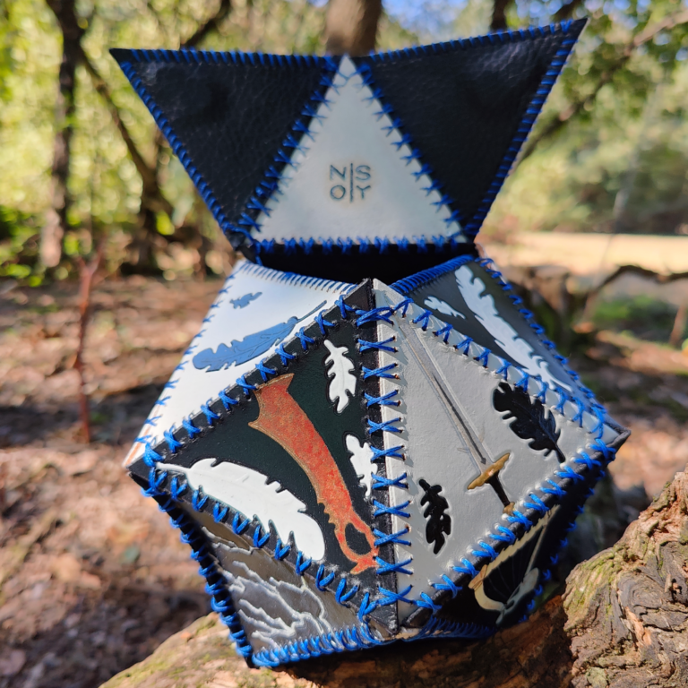 Leather dice bag inspired by Yasha Nydoorin.